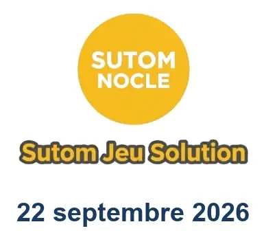 Solution SUTOM #1719 - 22 septembre 2026