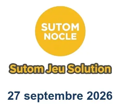 Solution SUTOM #1724 - 27 septembre 2026