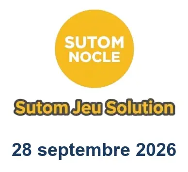 Solution SUTOM #1725 - 28 septembre 2026
