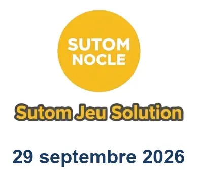 Solution SUTOM #1726 - 29 septembre 2026