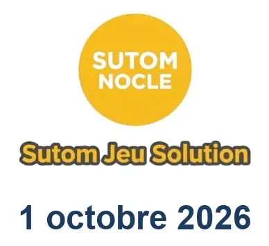 Solution SUTOM #1728 - 1 octobre 2026
