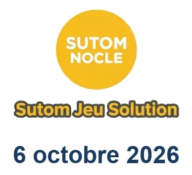Solution SUTOM #1733 - 6 octobre 2026