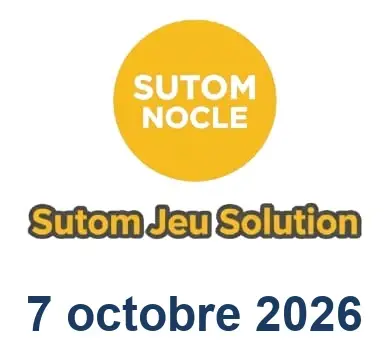 Solution SUTOM #1734 - 7 octobre 2026