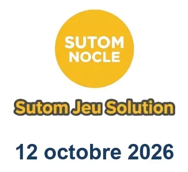 Solution SUTOM #1739 - 12 octobre 2026