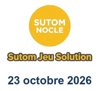 Solution SUTOM #1750 - 23 octobre 2026